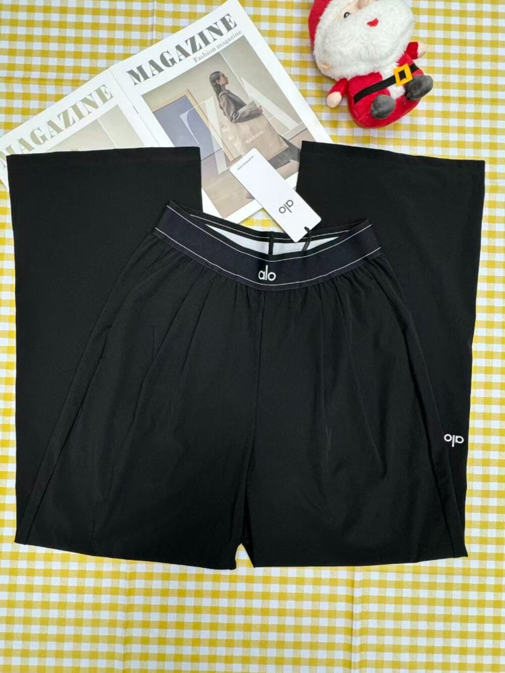 🖤Black ALO Yoga Wide Leg Suit Up Trousers 🥳 (Regular:30"inseam) Clean Girl NWT - Picture 2 of 9